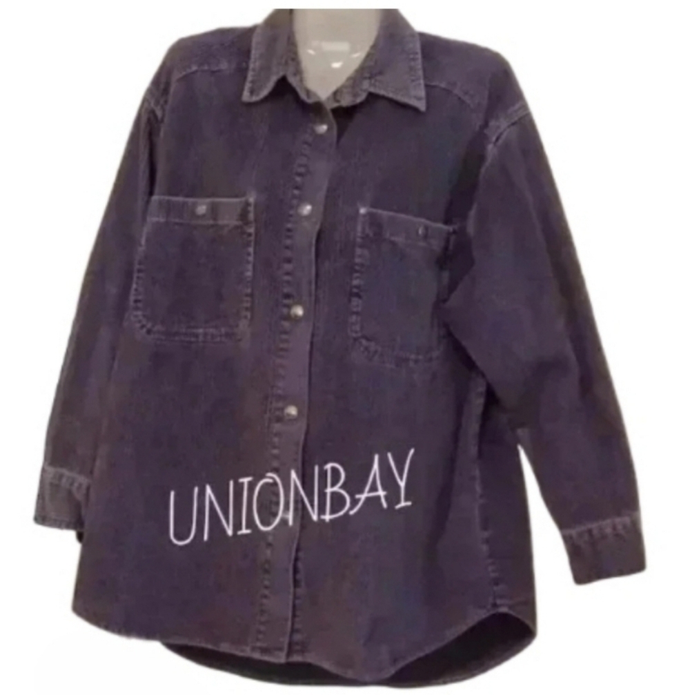 Unionbay button-down velvet shirt Women's Size Small
